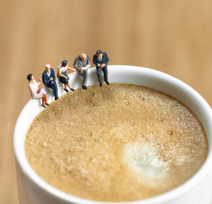 Veranschaulichung einer Kaffeepause
